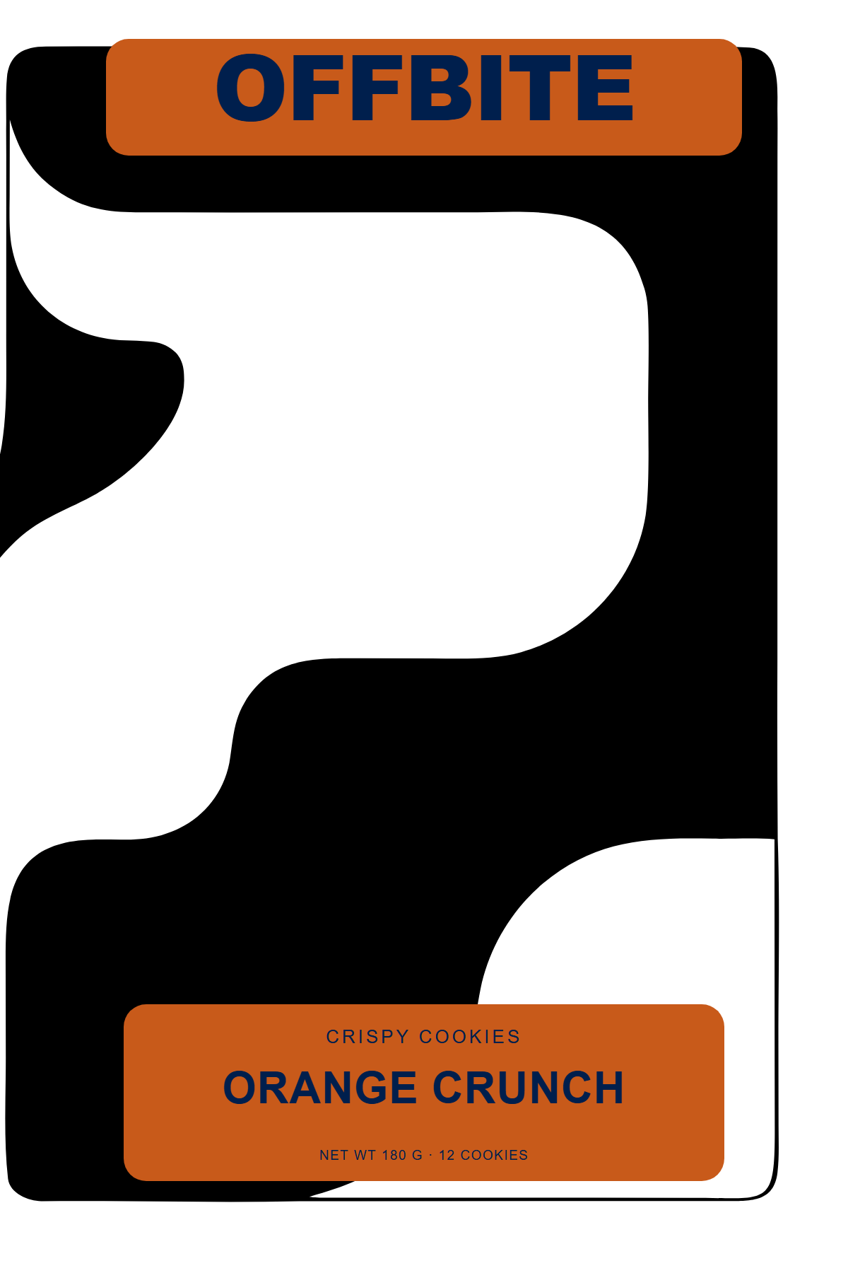 OFFBITE Orange Crunch carton front — one fragment of the collective mascot.